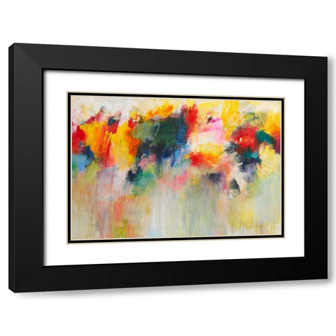 Farbklange IV Black Modern Wood Framed Art Print with Double Matting by Ohland, Christa