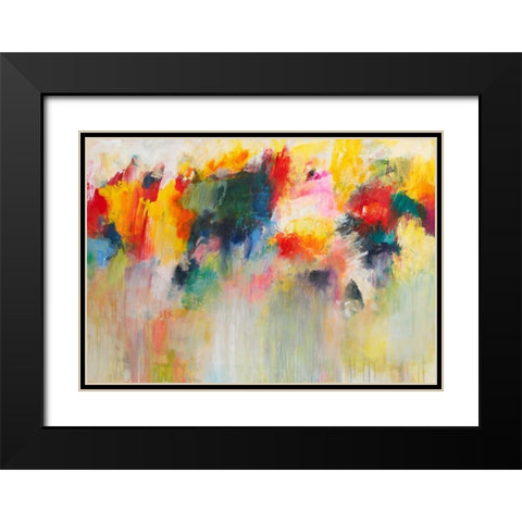 Farbklange IV Black Modern Wood Framed Art Print with Double Matting by Ohland, Christa