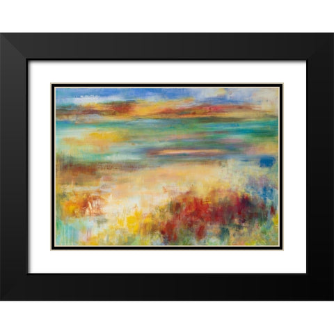 Abendstimmung Black Modern Wood Framed Art Print with Double Matting by Ohland, Christa