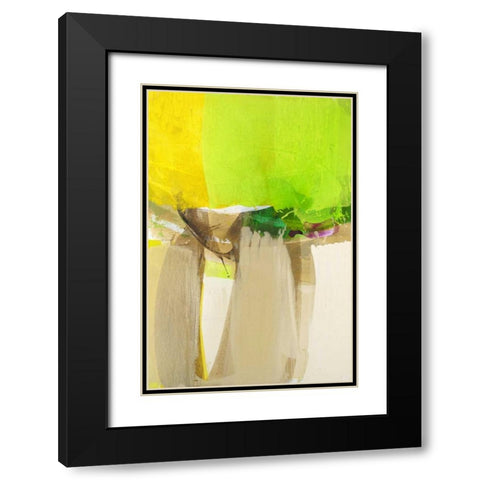 Green Field  Black Modern Wood Framed Art Print with Double Matting by Ruttkau,El