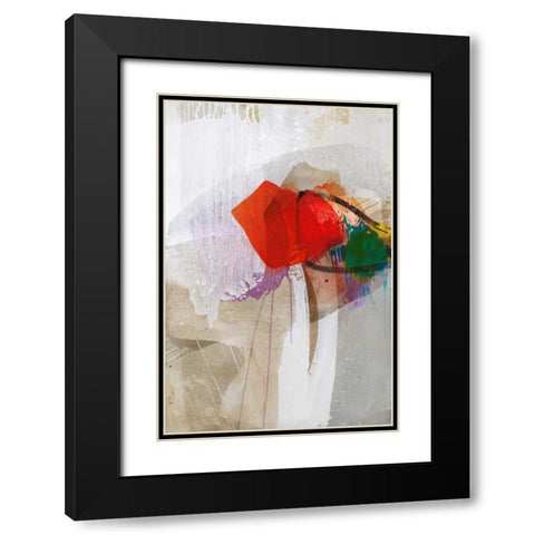 The Red One Black Modern Wood Framed Art Print with Double Matting by Ruttkau,El