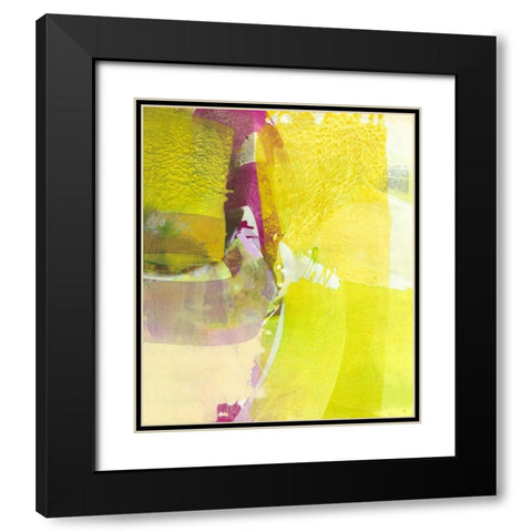 Light Green Fields Black Modern Wood Framed Art Print with Double Matting by Witt, El
