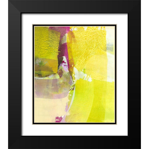 Light Green Fields Black Modern Wood Framed Art Print with Double Matting by Witt, El