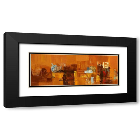 Mondo Astratto Black Modern Wood Framed Art Print with Double Matting by Cusumano, Francesco