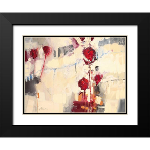 Tulpentanz I Black Modern Wood Framed Art Print with Double Matting by Cusumano, Francesco