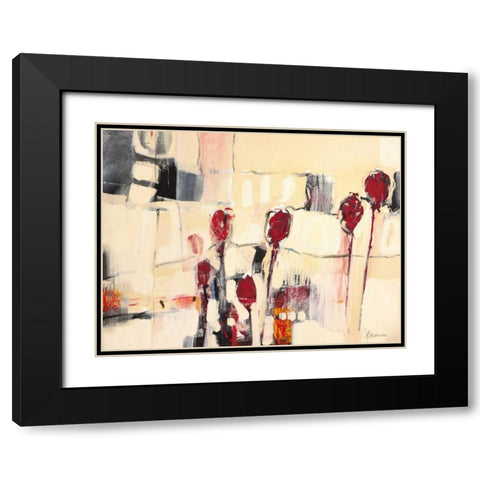 Tulpentanz II Black Modern Wood Framed Art Print with Double Matting by Cusumano, Francesco