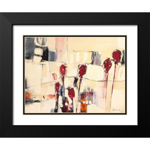 Tulpentanz II Black Modern Wood Framed Art Print with Double Matting by Cusumano, Francesco