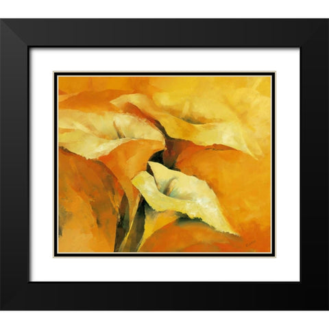 Callas Black Modern Wood Framed Art Print with Double Matting by Filatov, Elena