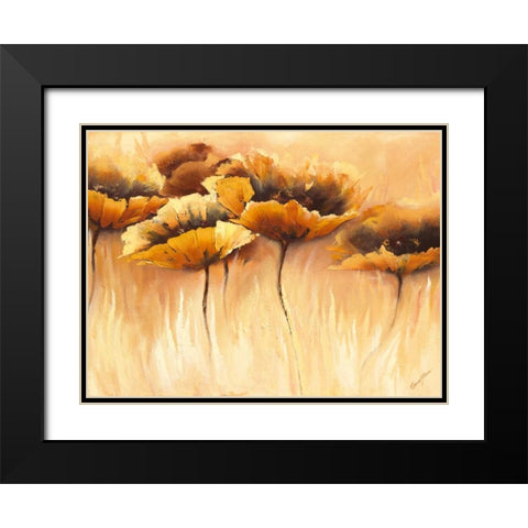 Samt Symphonie Black Modern Wood Framed Art Print with Double Matting by Filatov, Elena