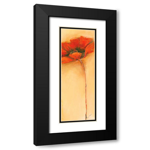 MohnblÃ¼te I Black Modern Wood Framed Art Print with Double Matting by Filatov, Elena