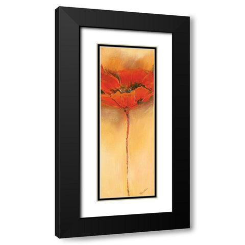 MohnblÃ¼te II Black Modern Wood Framed Art Print with Double Matting by Filatov, Elena