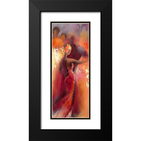 Tanzabend I Black Modern Wood Framed Art Print with Double Matting by Filatov, Elena