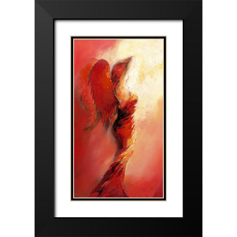 Engel I Black Modern Wood Framed Art Print with Double Matting by Filatov, Elena
