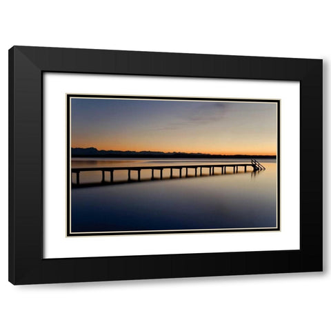 Starnberger See Black Modern Wood Framed Art Print with Double Matting by Rossmeissl, Gerhard