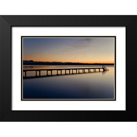 Starnberger See Black Modern Wood Framed Art Print with Double Matting by Rossmeissl, Gerhard