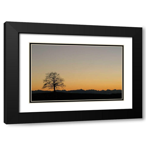 Abenddammerung II Black Modern Wood Framed Art Print with Double Matting by Rossmeissl, Gerhard