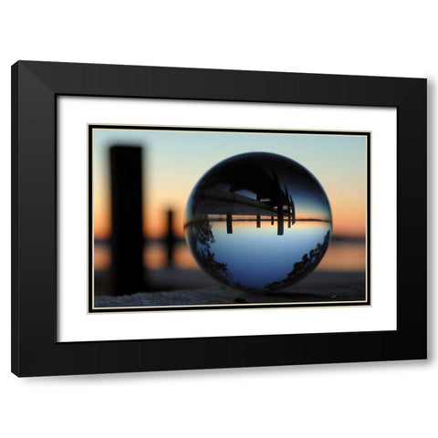 Abendstimmung Black Modern Wood Framed Art Print with Double Matting by Rossmeissl, Gerhard