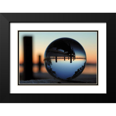 Abendstimmung Black Modern Wood Framed Art Print with Double Matting by Rossmeissl, Gerhard