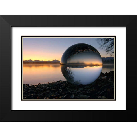 Morgens am Staffelsee Black Modern Wood Framed Art Print with Double Matting by Rossmeissl, Gerhard