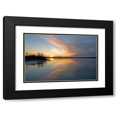 Starnberger See II Black Modern Wood Framed Art Print with Double Matting by Rossmeissl, Gerhard