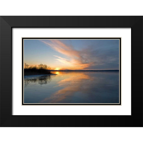 Starnberger See II Black Modern Wood Framed Art Print with Double Matting by Rossmeissl, Gerhard