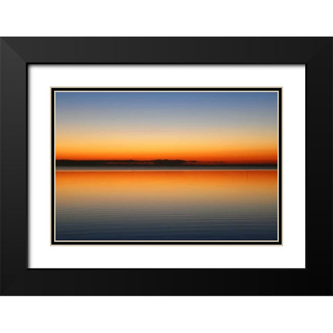 Horizont Black Modern Wood Framed Art Print with Double Matting by Rossmeissl, Gerhard