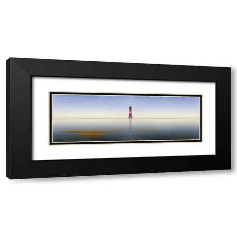 Leuchtturm Panorama Black Modern Wood Framed Art Print with Double Matting by Rossmeissl, Gerhard