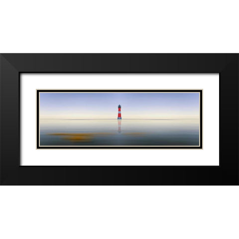 Leuchtturm Panorama Black Modern Wood Framed Art Print with Double Matting by Rossmeissl, Gerhard