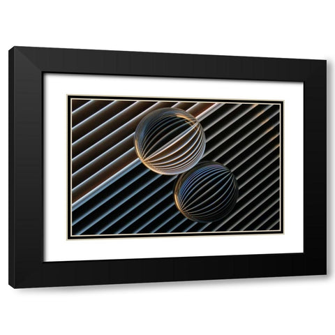 Kugelspiel Black Modern Wood Framed Art Print with Double Matting by Rossmeissl, Gerhard