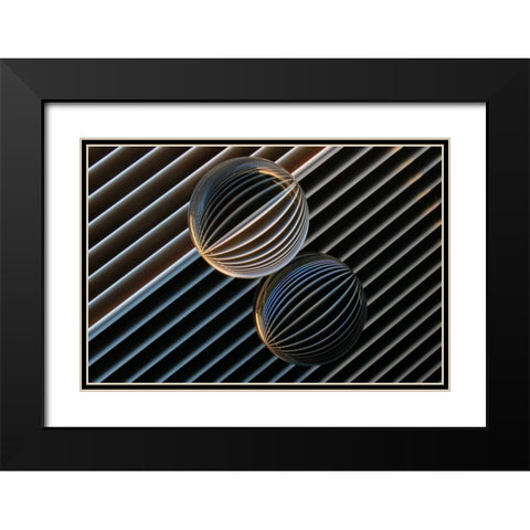 Kugelspiel Black Modern Wood Framed Art Print with Double Matting by Rossmeissl, Gerhard