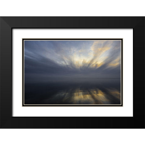 Horizont und Licht V Black Modern Wood Framed Art Print with Double Matting by Rossmeissl, Gerhard