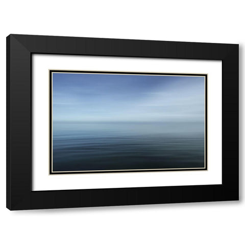 Blue Sea II Black Modern Wood Framed Art Print with Double Matting by Rossmeissl, Gerhard