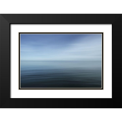 Blue Sea II Black Modern Wood Framed Art Print with Double Matting by Rossmeissl, Gerhard