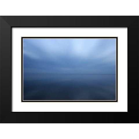 Blue Sea I  Black Modern Wood Framed Art Print with Double Matting by Rossmeissl, Gerhard
