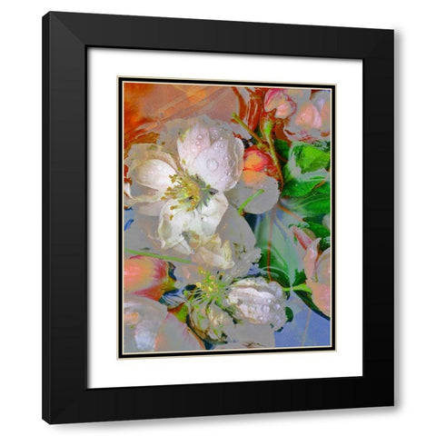 Blumenliebe Black Modern Wood Framed Art Print with Double Matting by Weissing, Gerd
