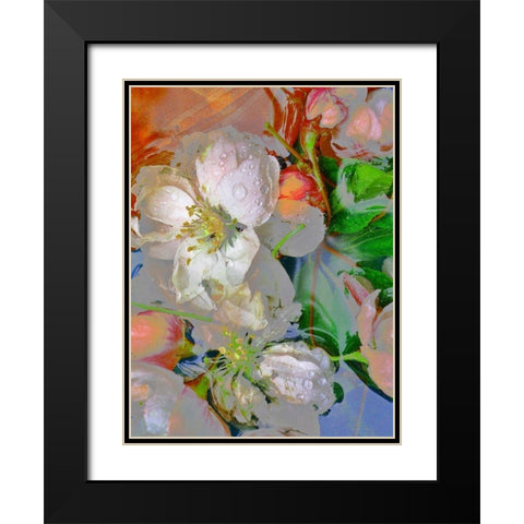 Blumenliebe Black Modern Wood Framed Art Print with Double Matting by Weissing, Gerd