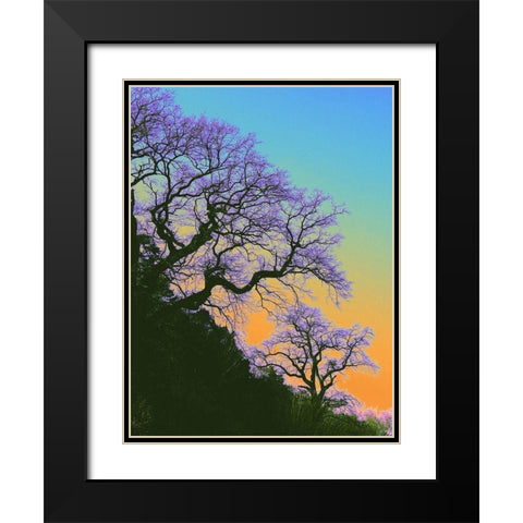 Zeitformen Black Modern Wood Framed Art Print with Double Matting by Weissing, Gerd