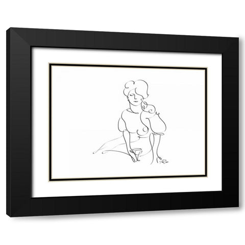 Drinker Black Modern Wood Framed Art Print with Double Matting by Mahdavi, Gholam Reza
