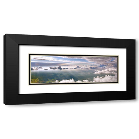 Lichtflut Black Modern Wood Framed Art Print with Double Matting by Dietz, Hajo