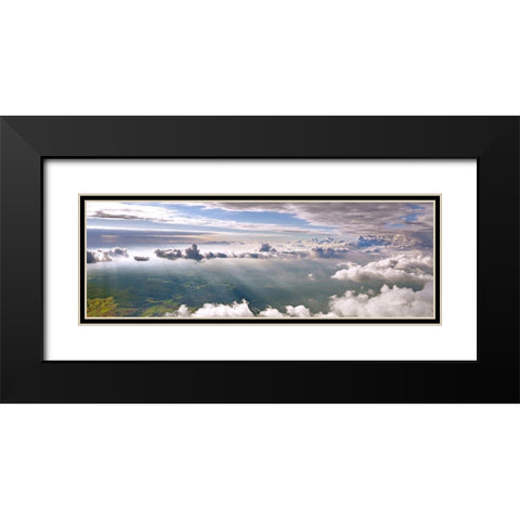 Lichtflut Black Modern Wood Framed Art Print with Double Matting by Dietz, Hajo