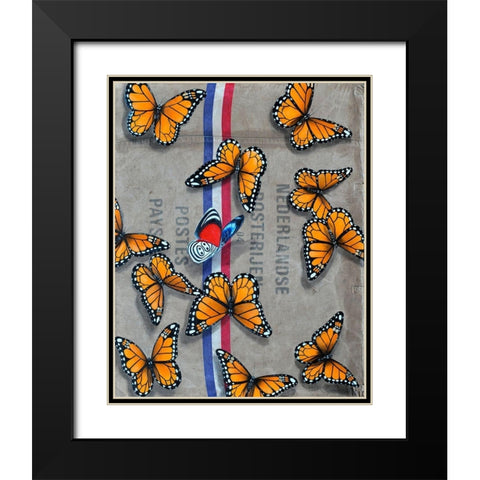 Letter from Holland Black Modern Wood Framed Art Print with Double Matting by Leth, Ingo