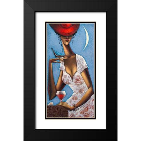 Rose d anjou 1 Black Modern Wood Framed Art Print with Double Matting by Tsantekidou, Rose