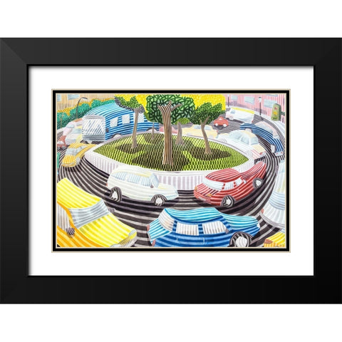 La glorieta Black Modern Wood Framed Art Print with Double Matting by Ortas, Javier