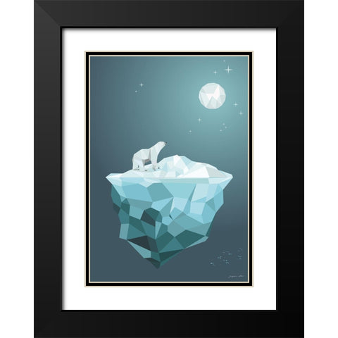 Eismond Black Modern Wood Framed Art Print with Double Matting by LÃ¤er, Josephine