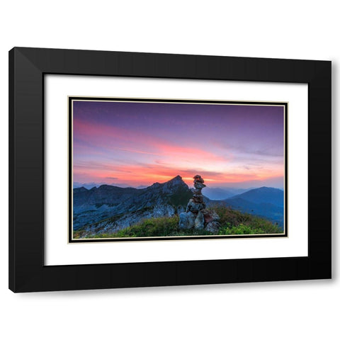 Hochiss und Steinmandl Black Modern Wood Framed Art Print with Double Matting by Scholz, Markus