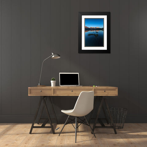 Das letzte Licht, irgendwo in Bayern Black Modern Wood Framed Art Print with Double Matting by Scholz, Markus