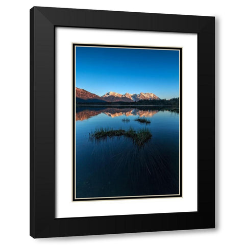 Das letzte Licht, irgendwo in Bayern Black Modern Wood Framed Art Print with Double Matting by Scholz, Markus
