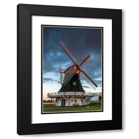 Seriemer Muehle Black Modern Wood Framed Art Print with Double Matting by Scholz, Markus