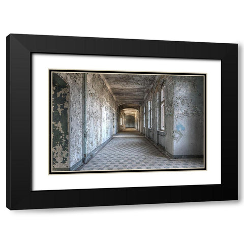 Beelitz No. 6 Black Modern Wood Framed Art Print with Double Matting by Belhadi, Michael