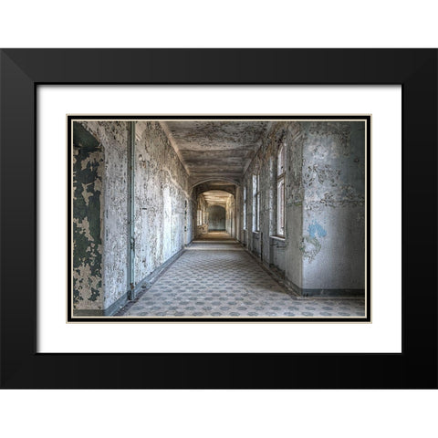 Beelitz No. 6 Black Modern Wood Framed Art Print with Double Matting by Belhadi, Michael